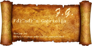 Füsüs Gabriella névjegykártya